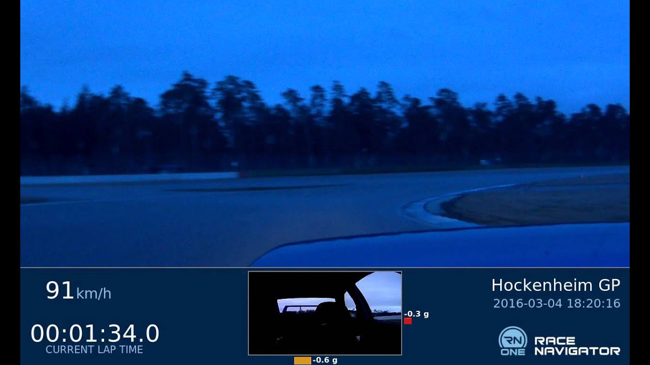 Race Navigator RN One by School of Racing, Subaru STI @ Hockenheimring GP Wet 2:33.7