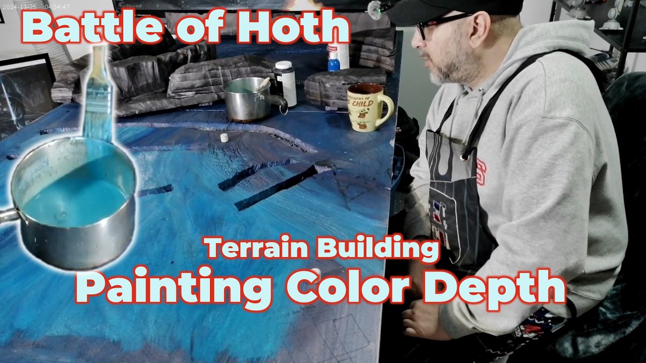 Painting Color Depth to Glaciers and Ice Ridges | Battle of Hoth | Tabletop Terrain