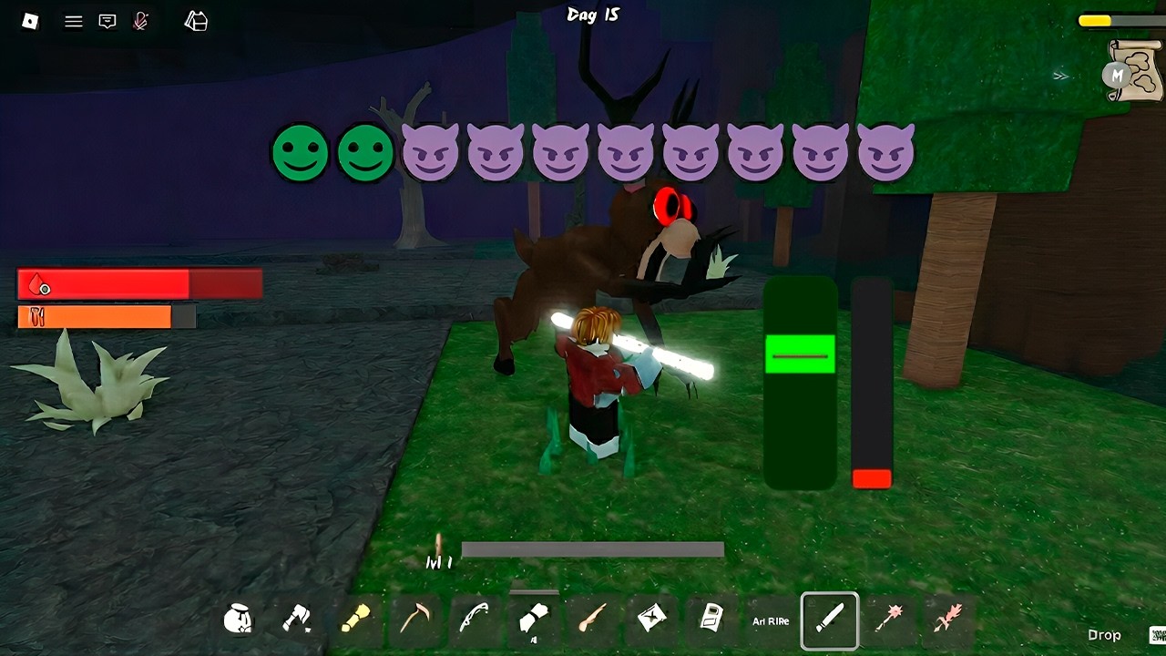 Can I Tame The DEER HARD MODE 99 Nights in The Forest ROBLOX