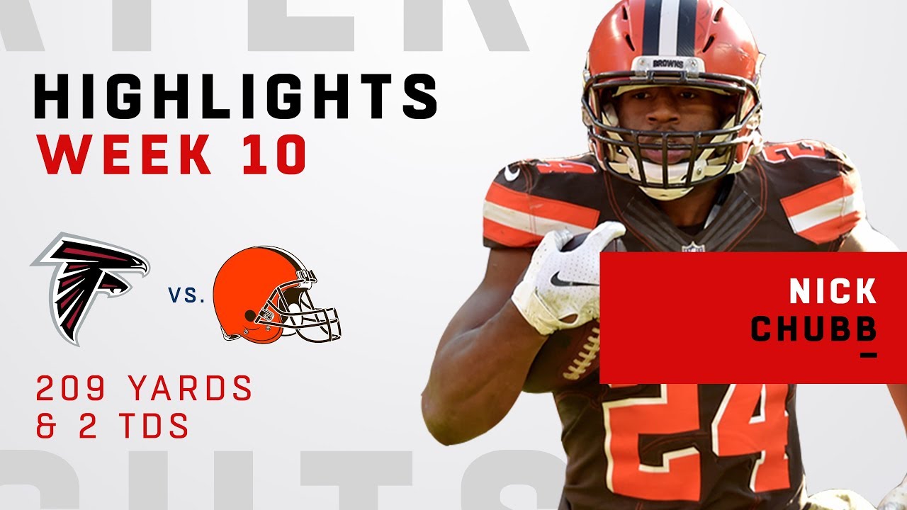 Nick Chubb Highlights w/ Longest Browns Rush of All-Time vs. Falcons