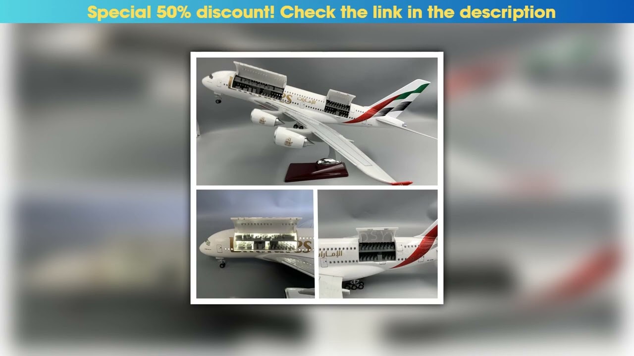 First Look Home Decor New Emirates A380 Model Resin For Emirates Airlines Aircraft Collections and•