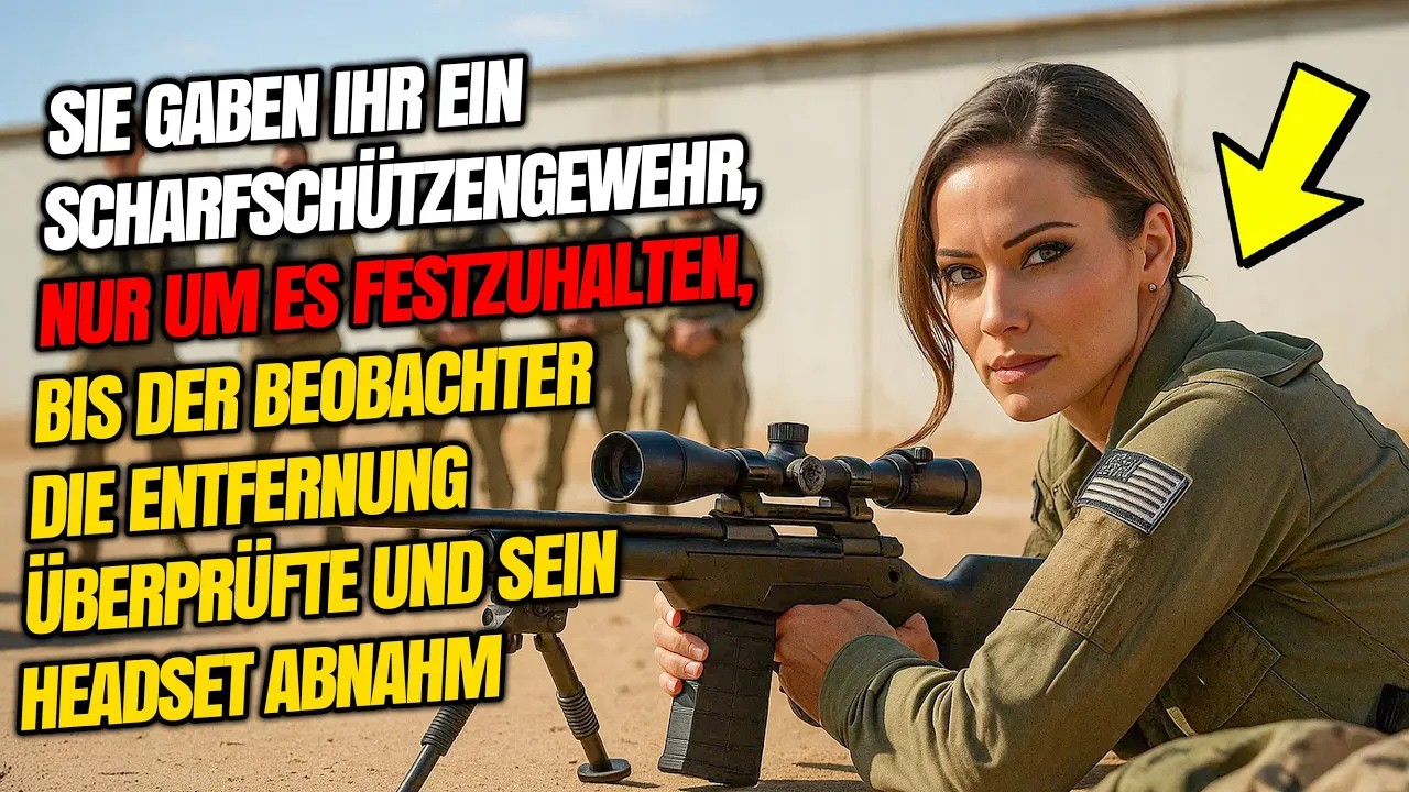 Sie bekam nur ein Scharfschützengewehr zum Halten – bis der Spotter Entfernung prüfte und schwei