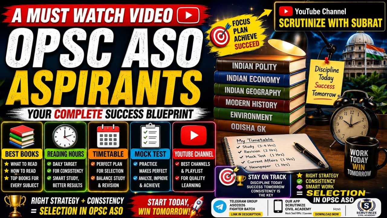 🔥 OPSC ASO 2026: THE ULTIMATE PREPARATION GUIDE | Books, Timetable, Study Hours & Mock Tests.