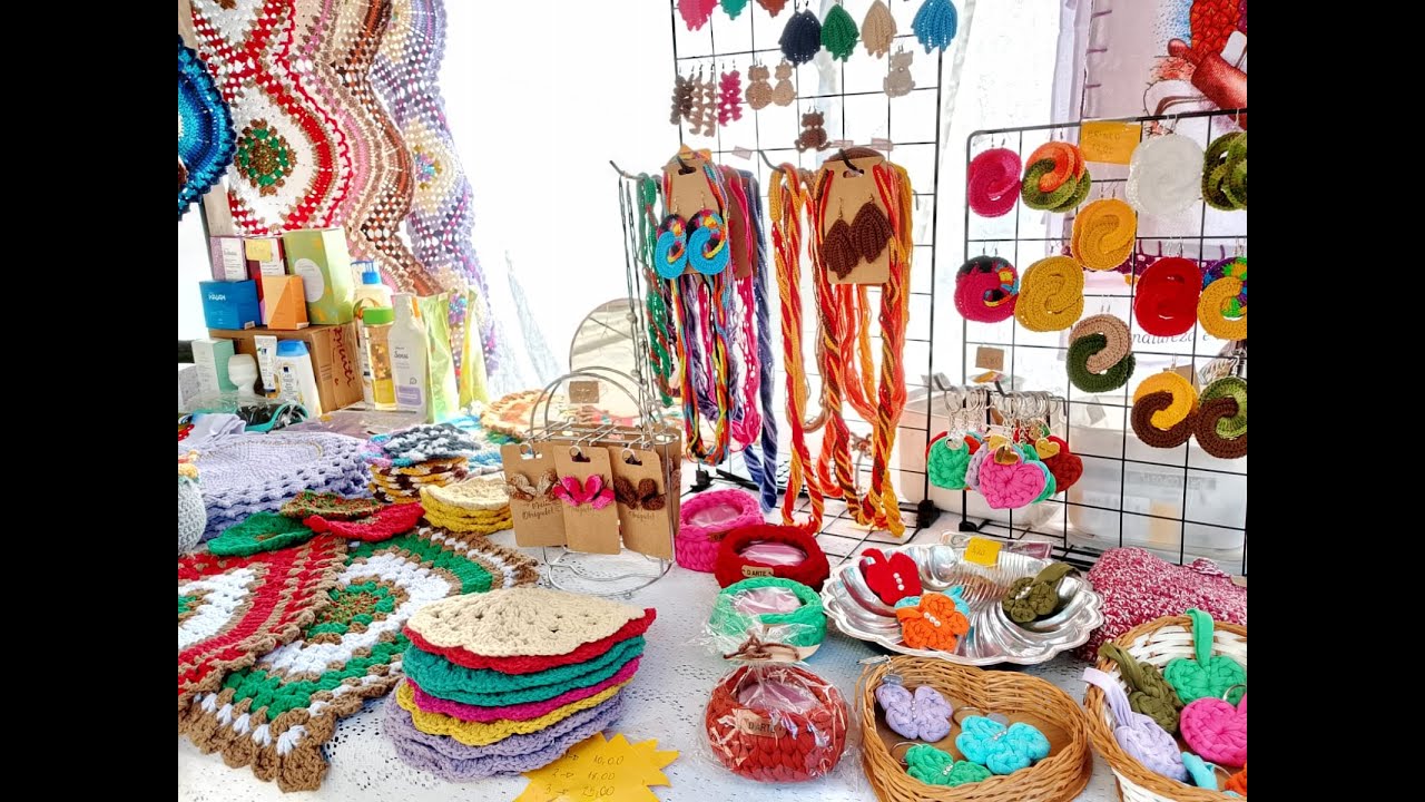 O que Vendi na Feira desta semana! 🛍 #crochenafeira #feira #shopee