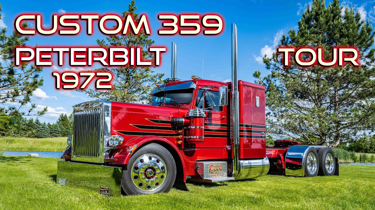 Fully Custom Peterbilt 359 Richard Pagels Trucking Inside, Outside, Lights