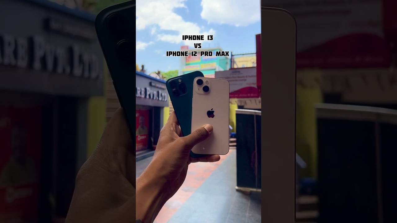 iPhone 13 Vs iPhone 12 Pro Max Camera Test #youtubeshorts #shorts #iphone