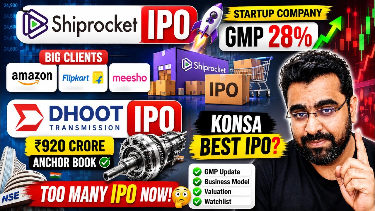 Shiprocket IPO GMP 28%? | Dhoot Transmission ₹920Cr Anchor Book | Too Many IPOs Now?