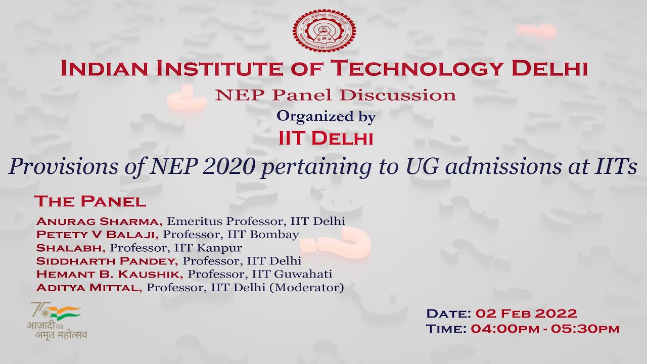NEP 2020 Panel Discussion