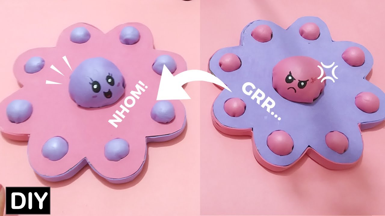 Como fazer Polvo do Humor Caseiro com EVA - Fidget Toys Caseiro POP IT - Kawaii DIY