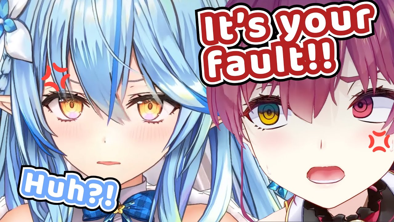 Marine Was Blaming Lamy For Her Own Mistakes【Hololive | Yukihana Lamy x Houshou Marine】