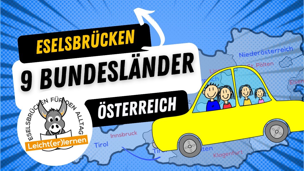 Mit lustigen Eselsbrücken durch Österreichs Bundesländer – PDFs in der Beschreibung