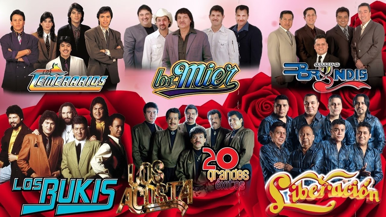 LOS TEMERARIOS, GRUPO BRYNDIS, LOS ACOSTA, LOS BUKIS, LIBERACION CUMBIAS   ROMANTICAS DEL RECUER
