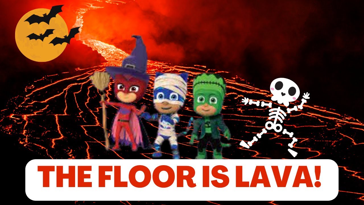 PJ MASK Halloween Brain Break! THE FLOOR IS LAVA Dance Workout for Kids!