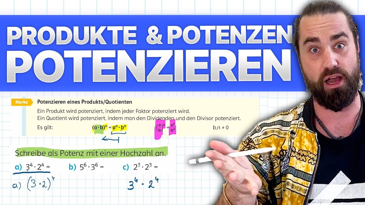 Produkte und Quotienten potenzieren | Einfach Erkl&auml;rt!!