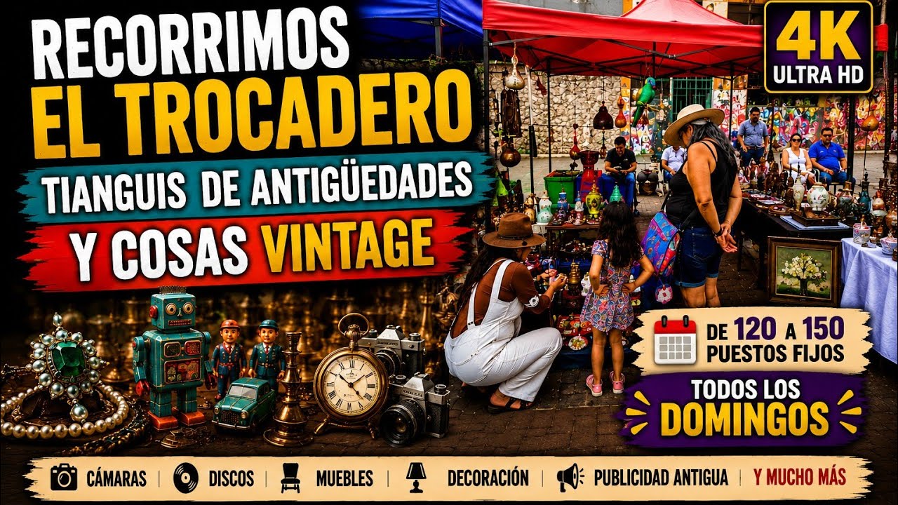  Así es Ahora  el Tianguis de Antigüedades El Trocadero en Guadalajara | Walking Tour | México 🇲🇽