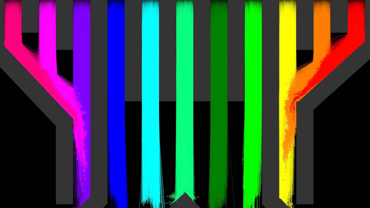 The Rainbow 6 Leg Eliminations Marble Race In Algodoo