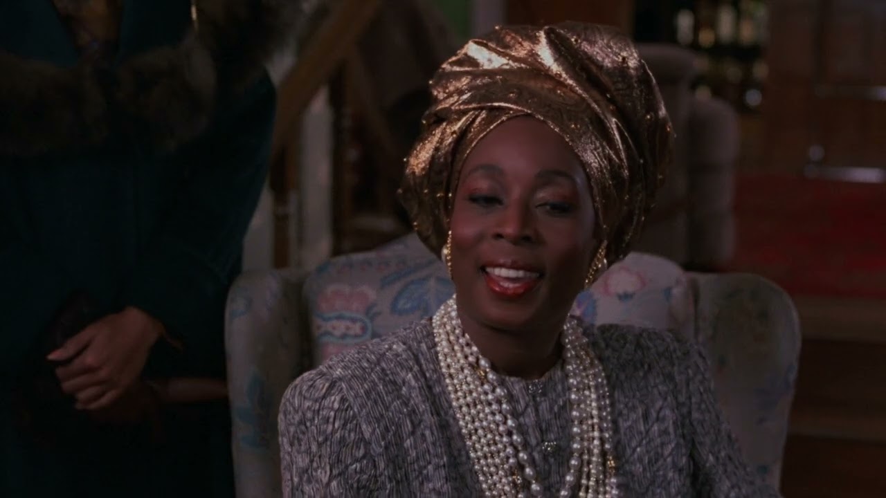 Coming To America. The King and the Queen of Zamunda visiting Cleo McDowell at his house.