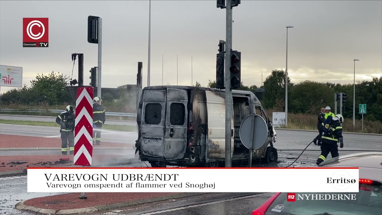 Brand i varevogn