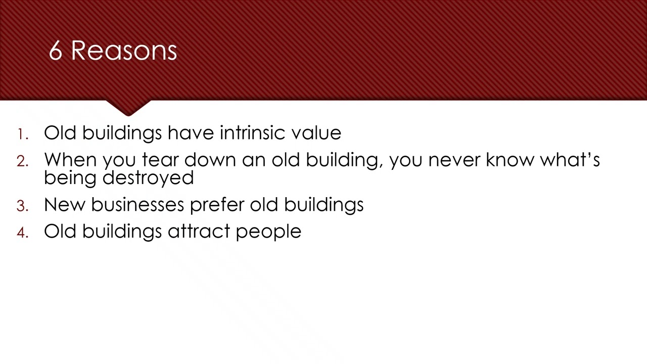 The Importance of Preserving Old Buildings