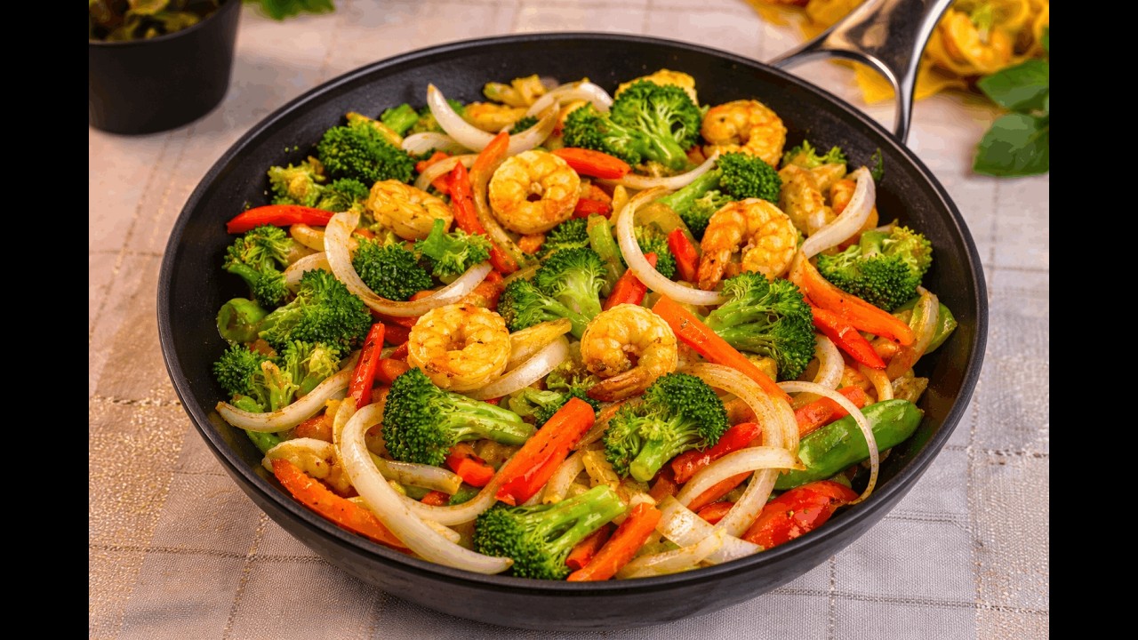 Healthy Shrimp & Veggie Stir-Fry (Easy Recipe)