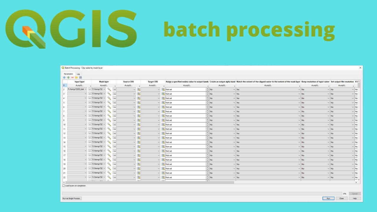 batch processing in QGIS