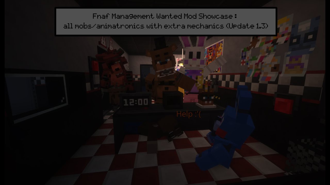 Fnaf Minecraft Management Wanted Mod 1.3 Mechanics Showcase