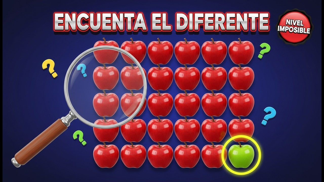 🔥 ENCUENTRA EL EMOJI DIFERENTE 🍎🐶👨 | 40 Niveles IMPOSIBLES | Quiz Visual
