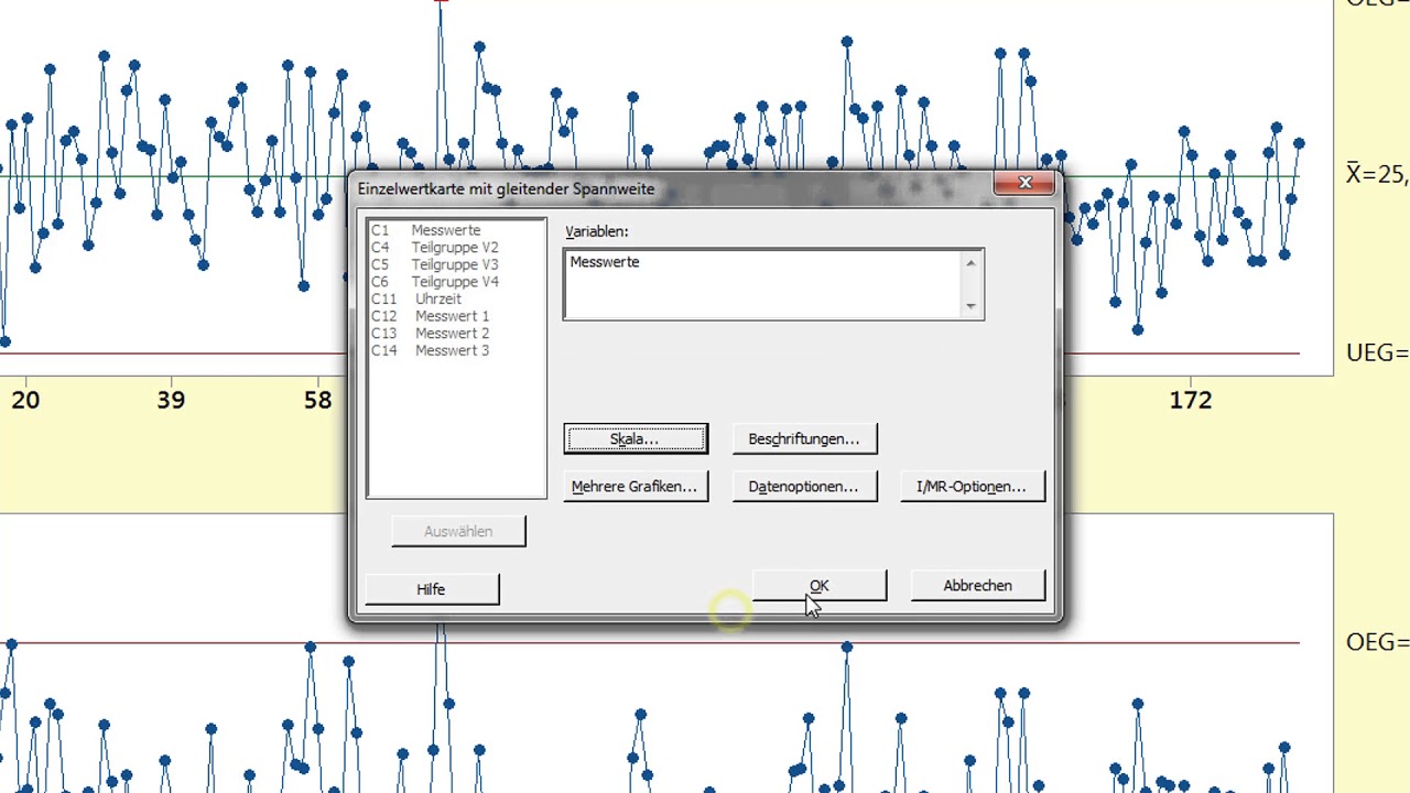 Qualit&auml;tsregelkarten und SPC mit Minitab