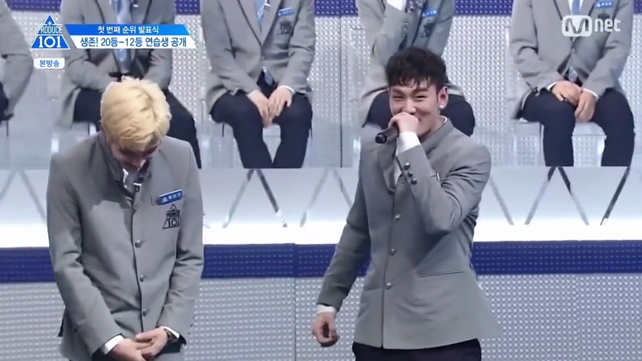 [CUT] PRODUCE101 SEASON2 EP5: Baekho show his sex appeal with Boy In Luv songs