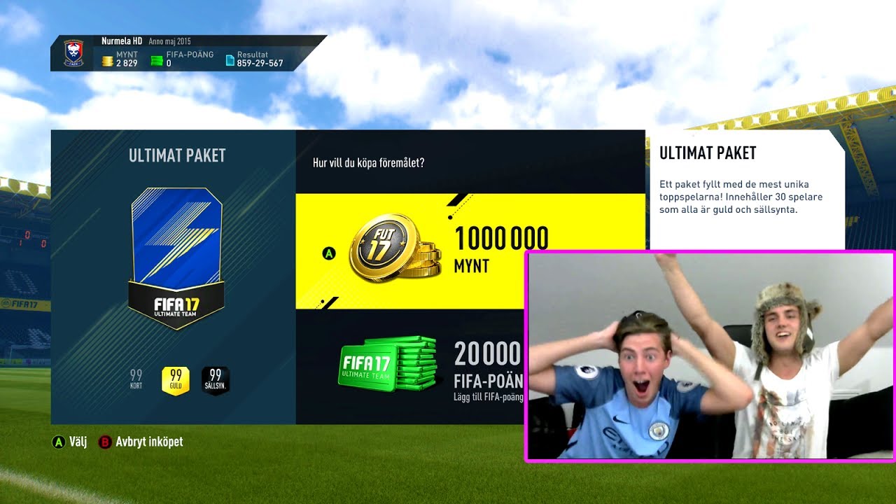 1 MILLION COIN PACK OPENING!! 95+ TOTS IN A PACK!!!!! | FIFA 17 TOTS PACK OPENING P&Aring; SVENSKA