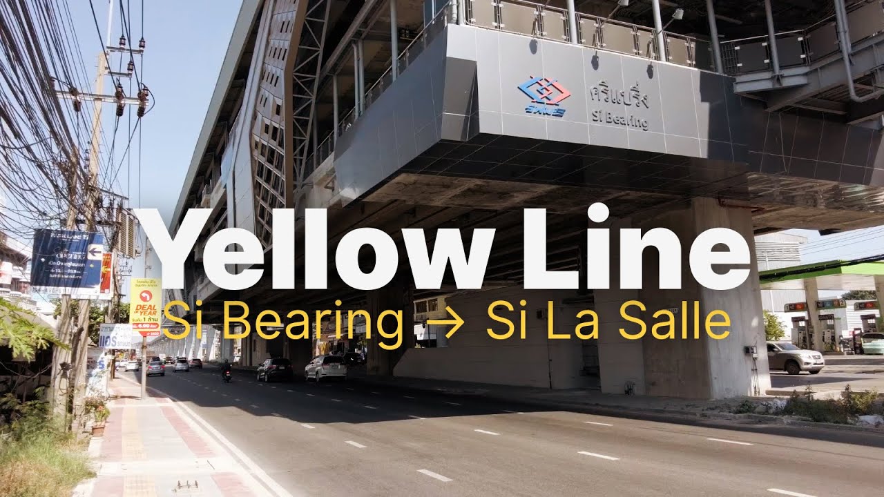 Walking from Si Bearing to Si La Salle MRT | Yellow Line Series | 4K Bangkok Walking Tour POV