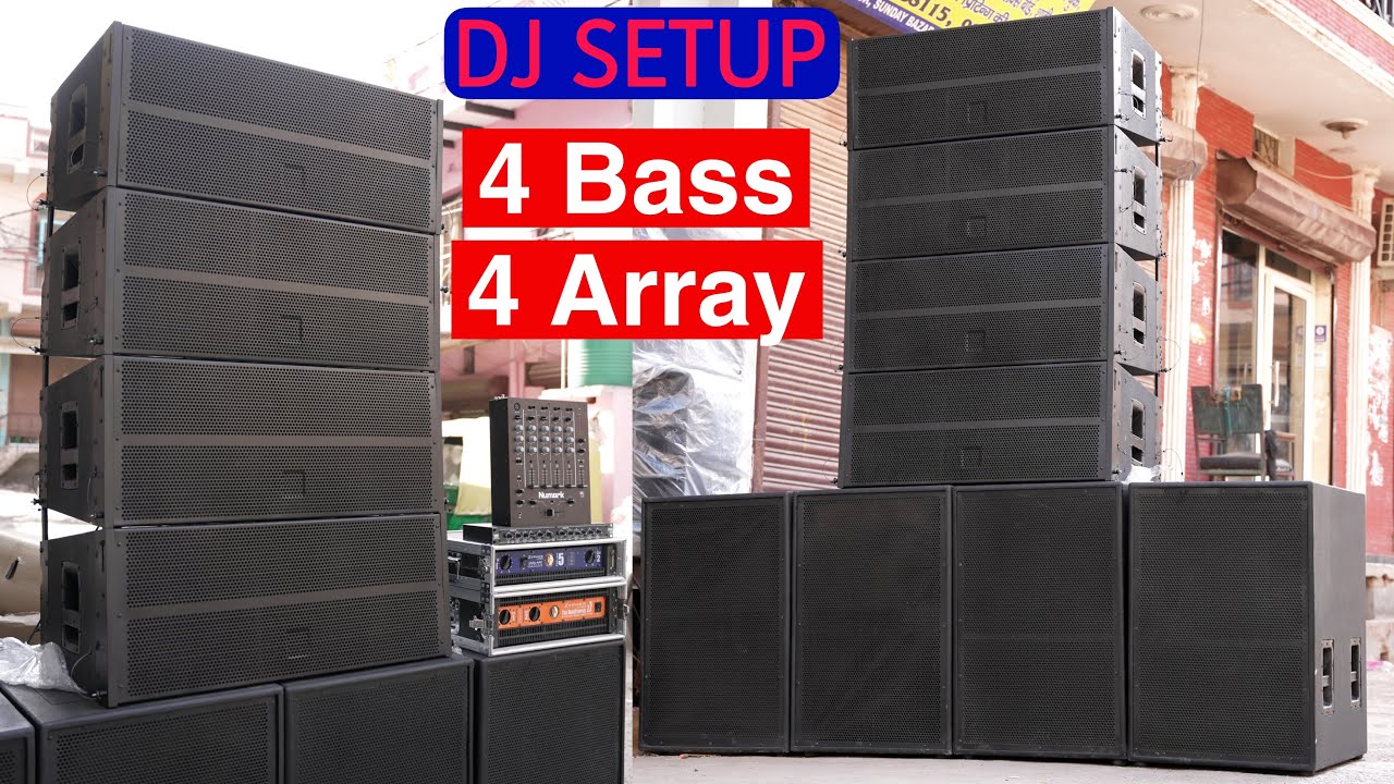 DJ SETUP 4 Bass, 4 Line array,4 DJ Mixer With Zypher Labs Amplifier