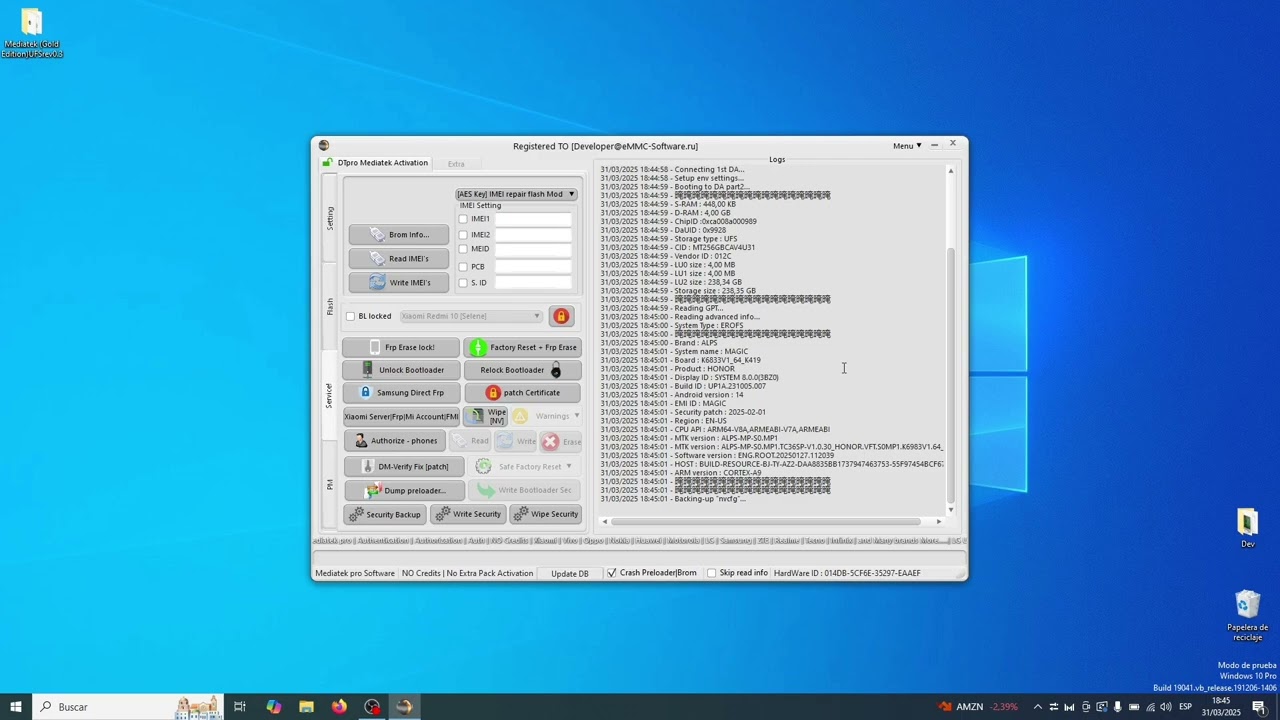 Honor 90 Lite [CRT-NX3] •Read Info •Security Backup and Frp Erase Okay!.. by DTpro Tool