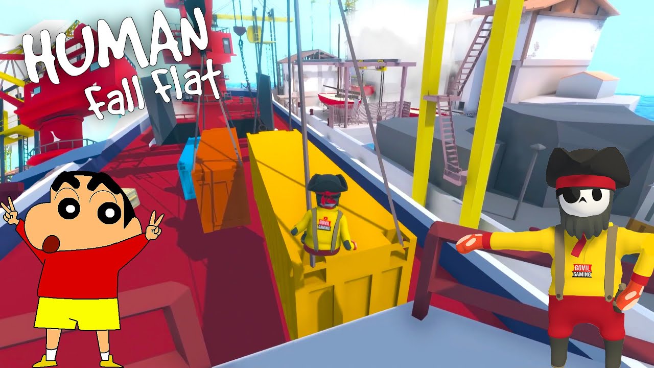 Human Fall Flat DOCKYARD Level Full WALKTHROUGH l GovilGaming
