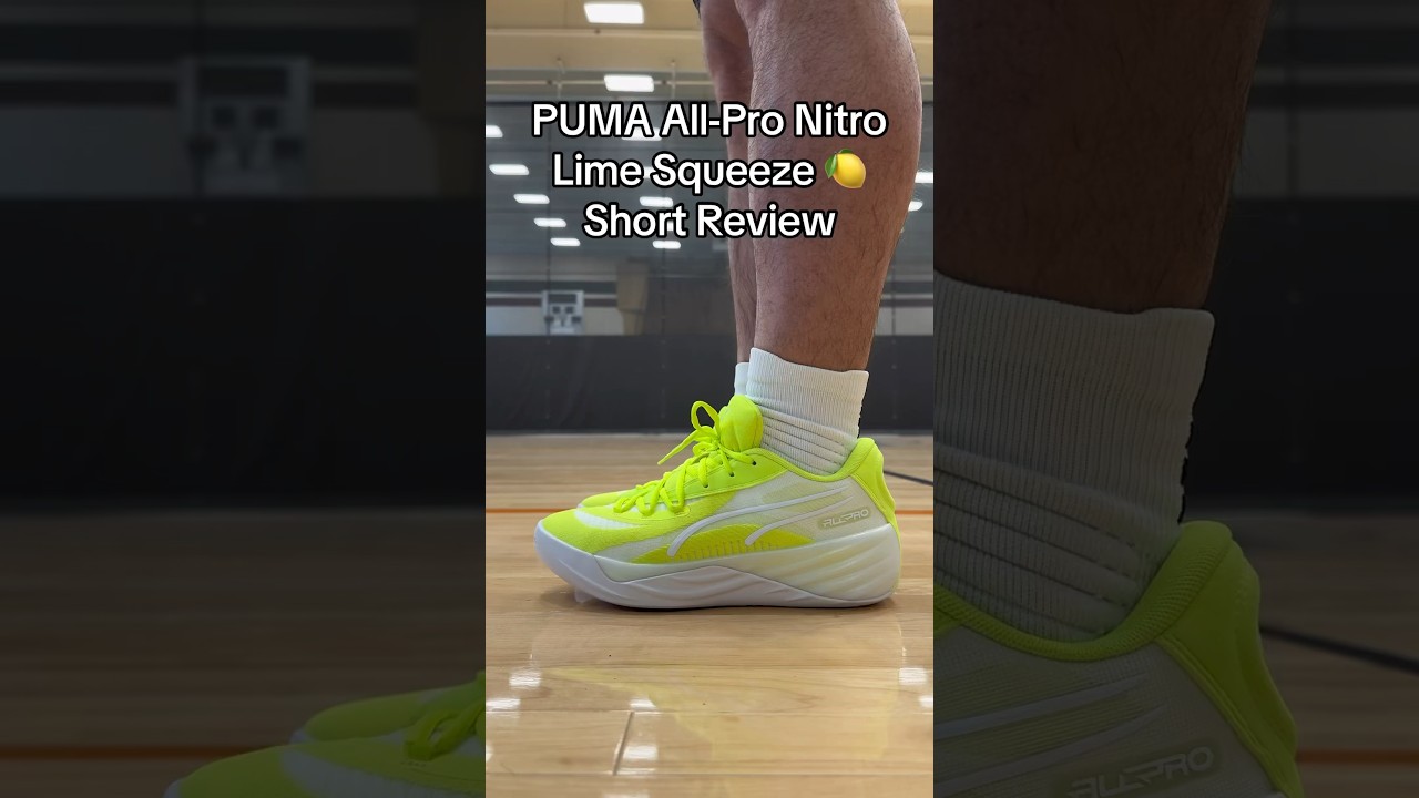PUMA All-Pro Nitro &ldquo;Lime Squeeze&rdquo; On Feet & In Hand Looks - Short Review #shorts #pumahoops