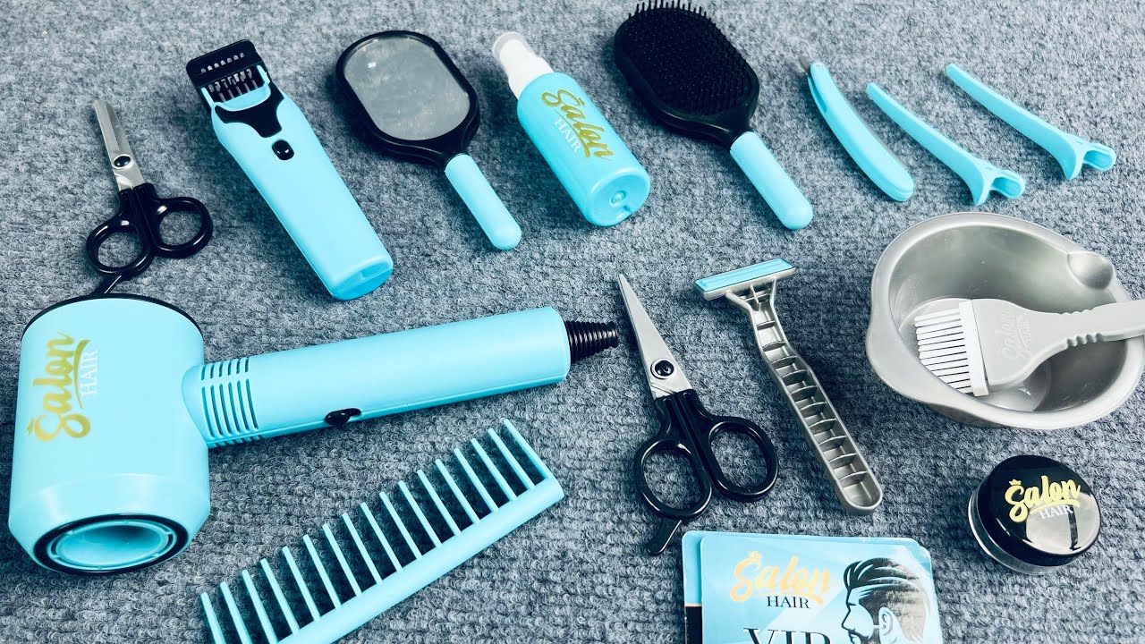7 minutes perfect unboxing, blue hair cutting tool set