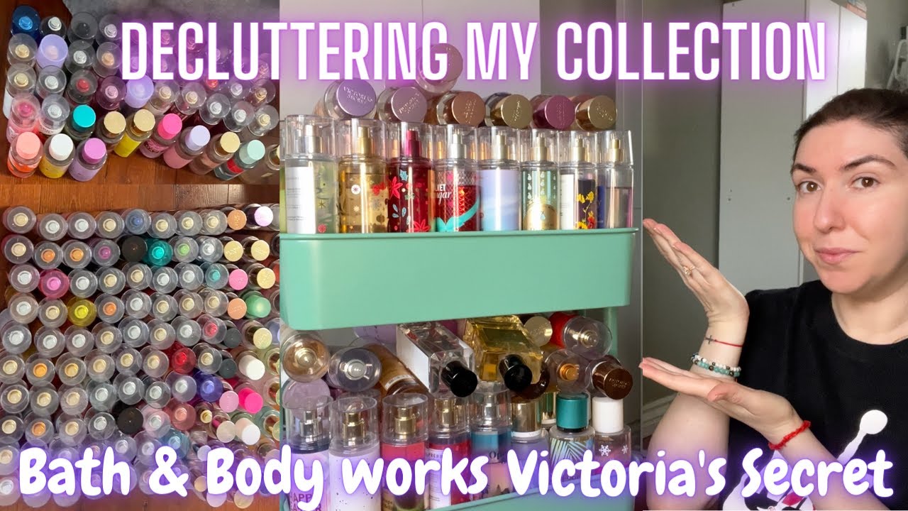 fragrance mist collection and declutter - bath and body works + victoria's Secret