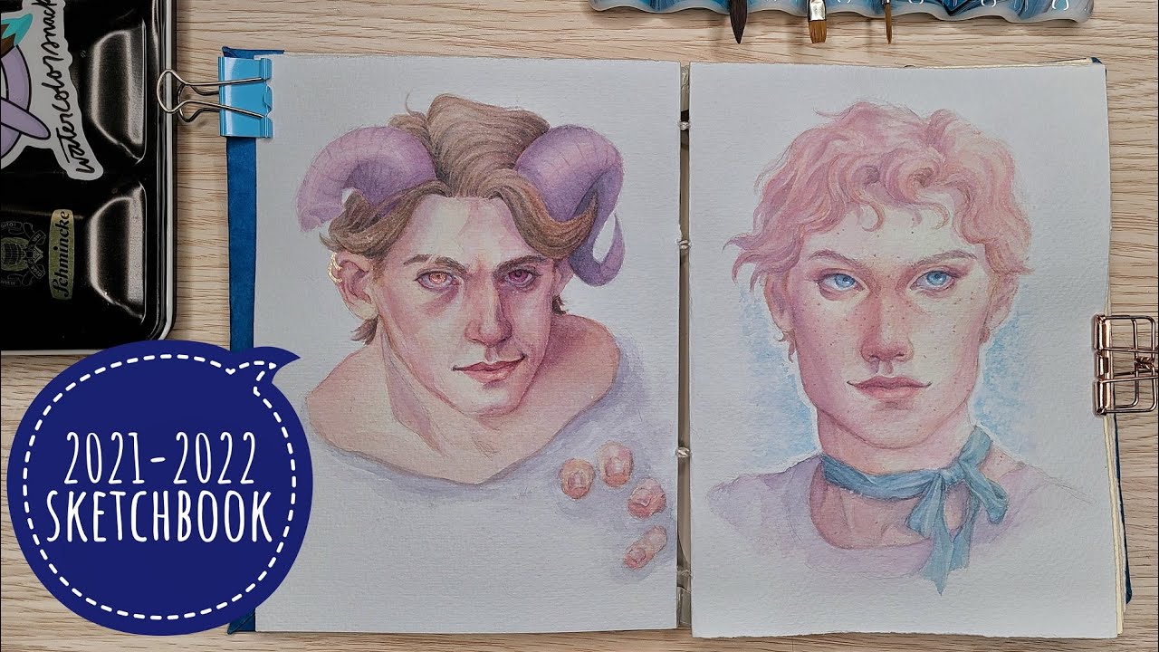 2021-2022 Sketchbook Tour | Bockingford Tinted Watercolor Paper  Sketchbook by Spofgh