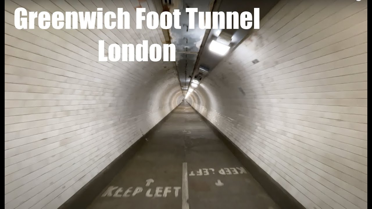 Greenwich Foot Tunnel under the River Thames - London Walk - 4K
