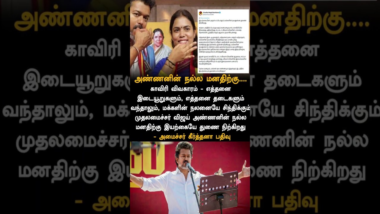 Minister Keerthana's Strong Statement on Cauvery Issue
