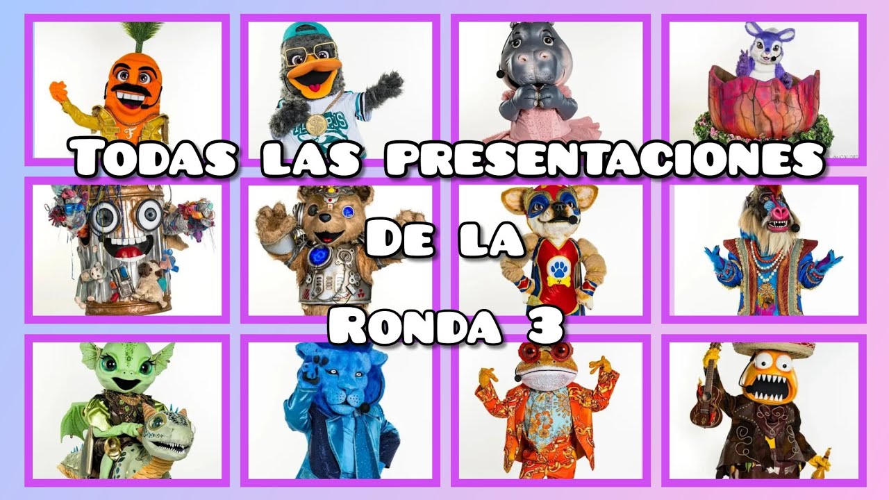 Todas las presentaciones de la Ronda 3 de ¿Quien es la mascara? Mexico Temporada 6 