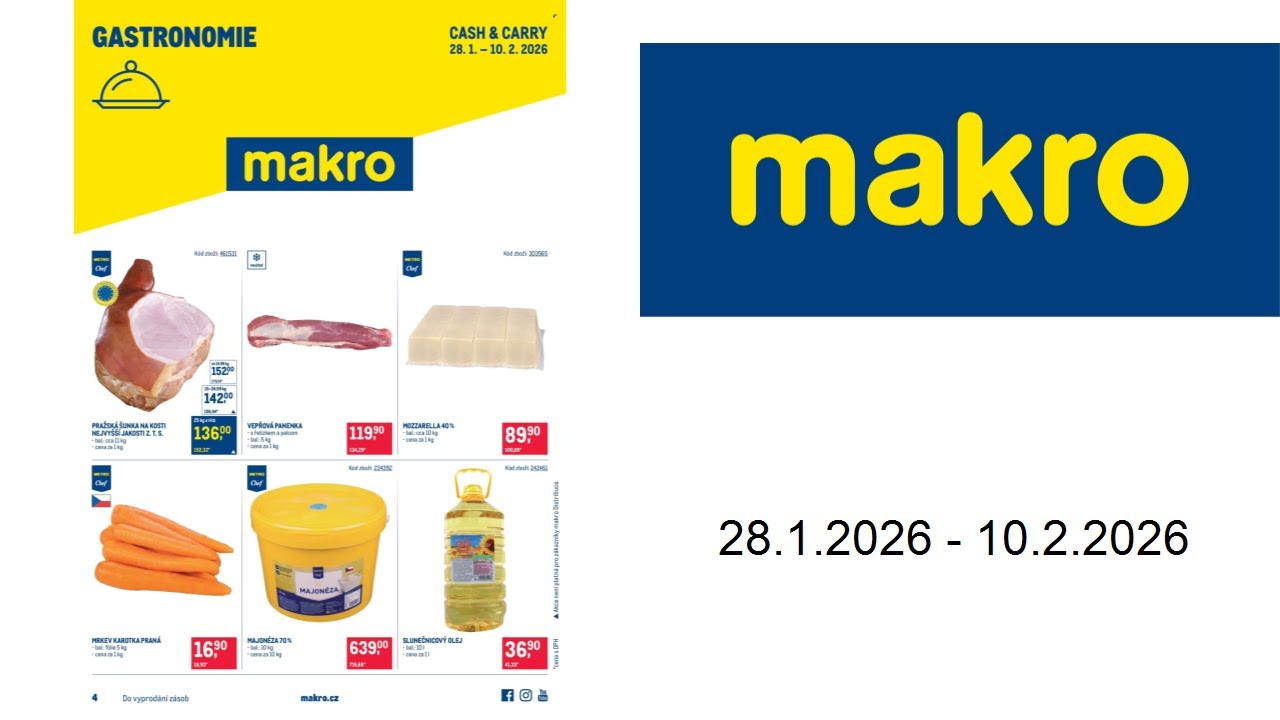 Leták MAKRO - Gastronomie - 28.1.2026 - 10.2.2026