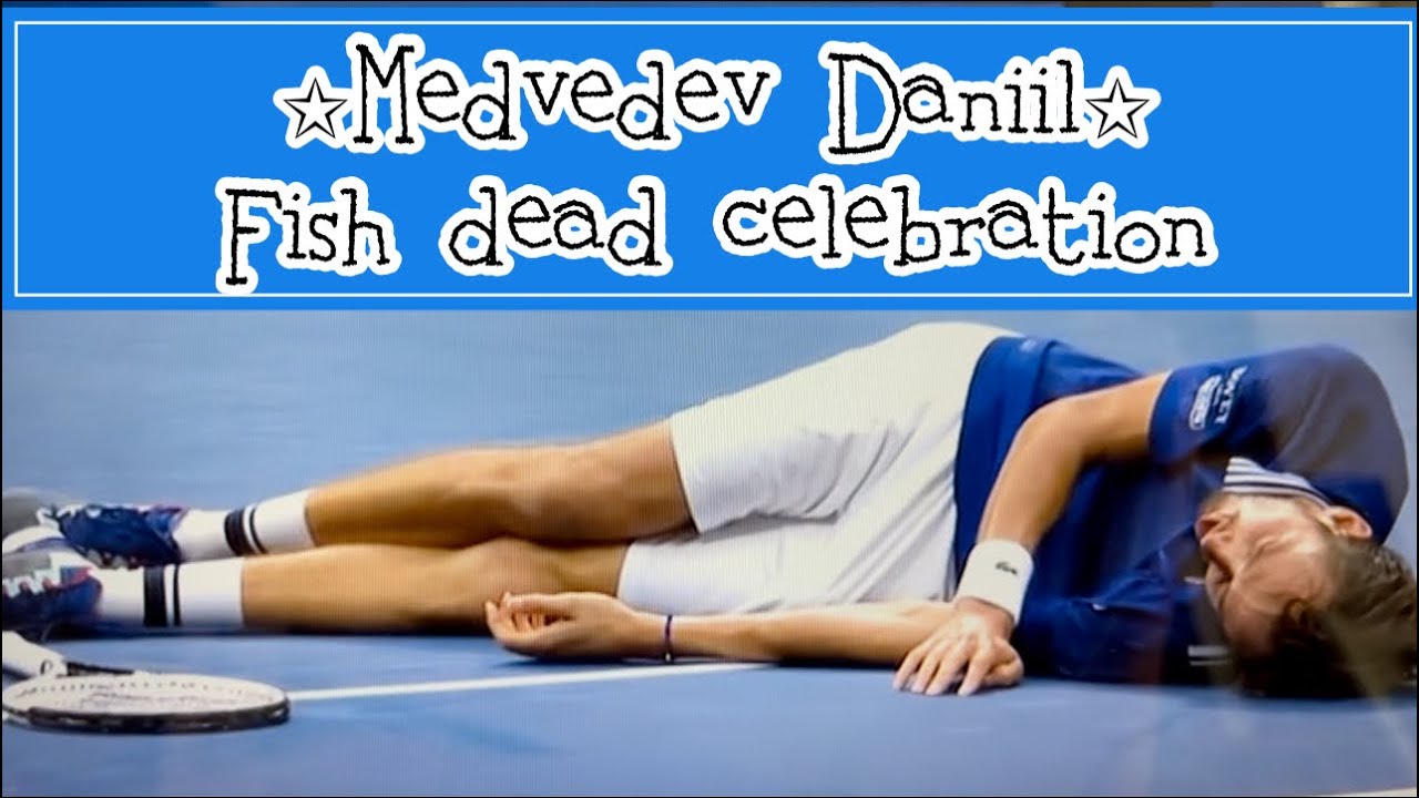 Medvedev Daniil&rsquo;s first grand slam celebration - &ldquo;Fish Dead&rdquo; celebration at US Open 2021 !!