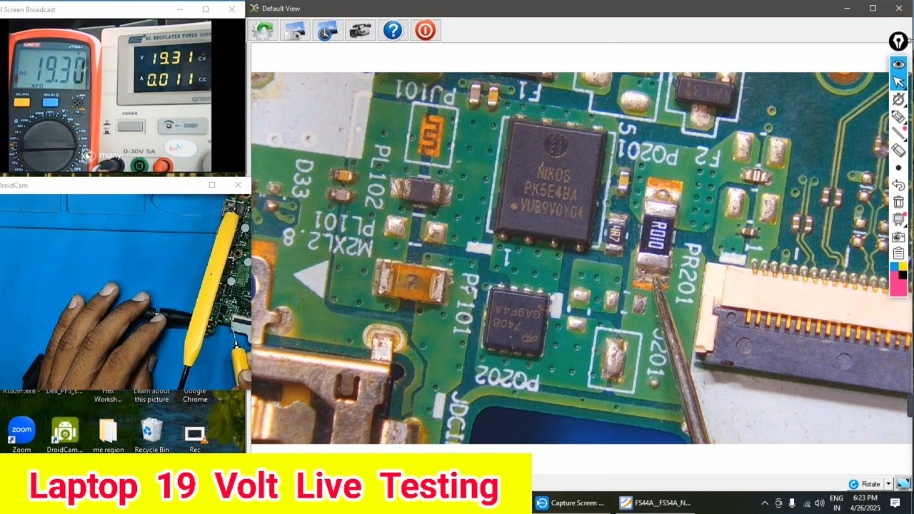 19 volt section live testing with Schkmatic Digram || N  channel volt in section #Schkmatic