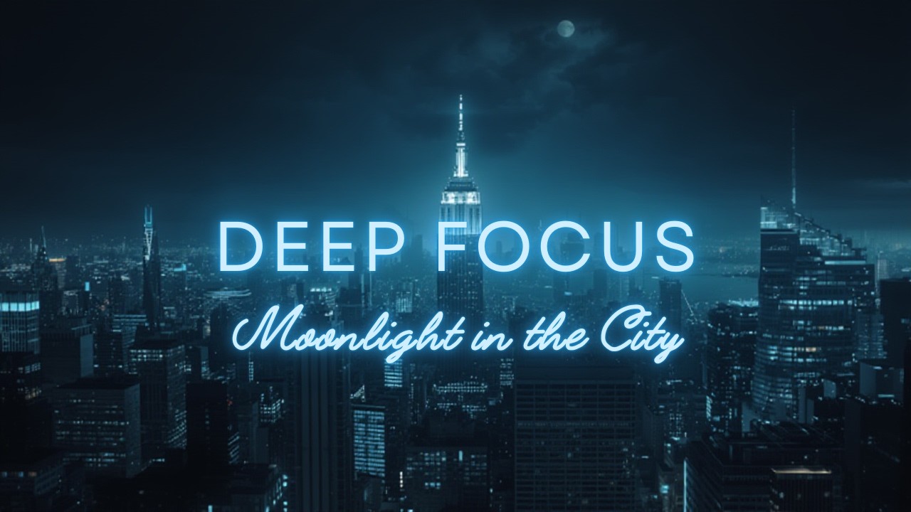 Moonlit City Ambience – Serene Night Soundscape for Focus, Relaxation & Sleep (1 Hour)