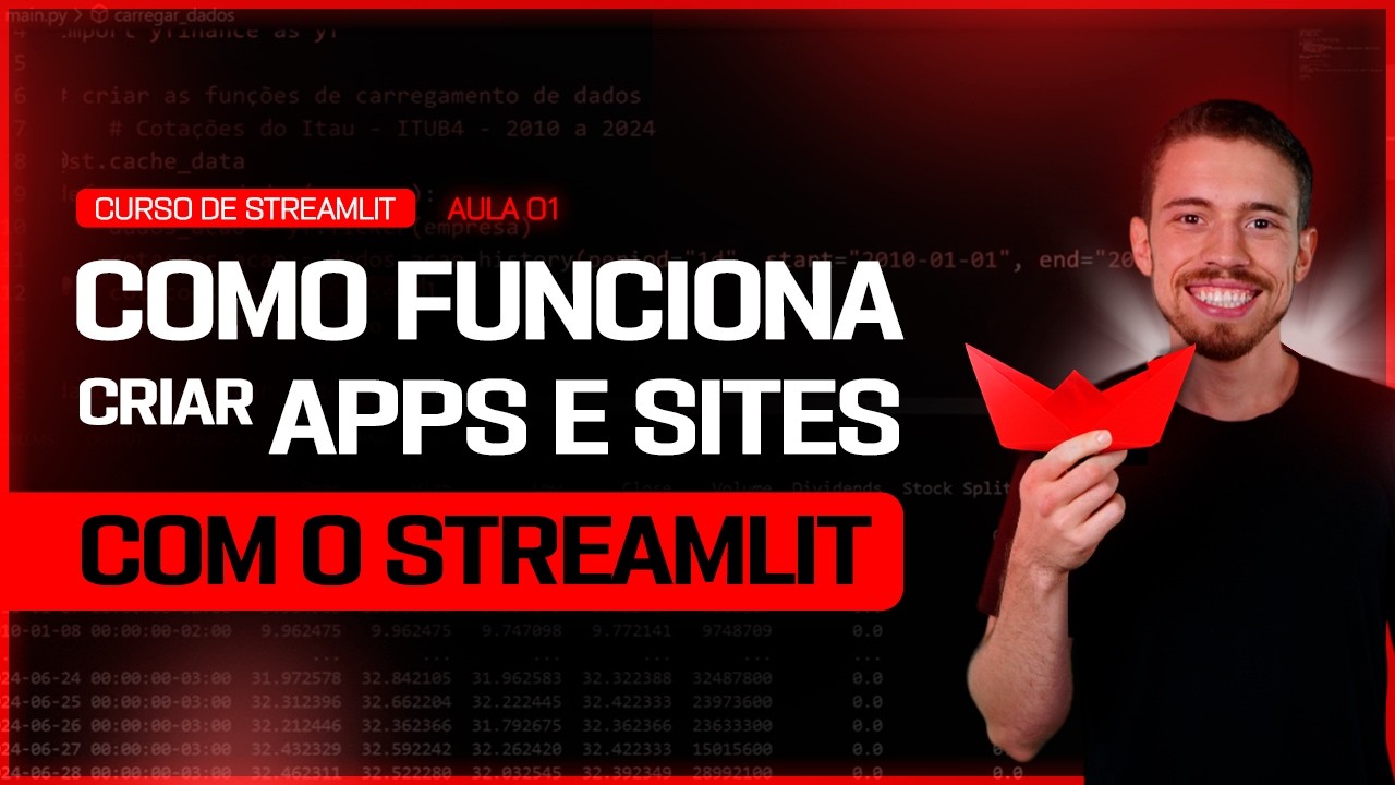 Curso de Streamlit - Aula 1 - Como Funciona Criar Apps e Sites com o Streamlit