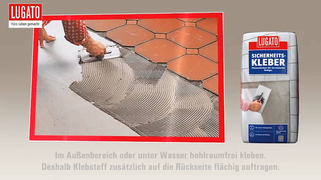 Anleitung: Fliesen verlegen und Fliesenkleber auftragen: Lugato Sicherheitskleber