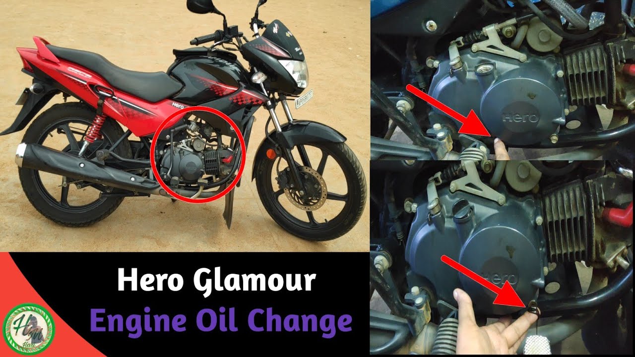 How to Change the Engine Oil in Hero Glamour || Best Engine oil Valvoline