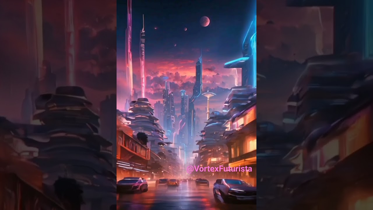 Futurismo em cores vibrantes: inova&ccedil;&atilde;o ou Flop?🌈🌆#FuturoCaleidosc&oacute;pio#futuro #cores