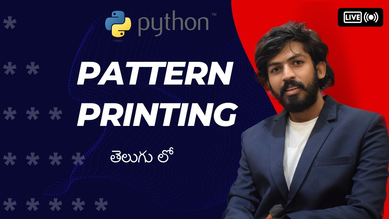 Pattern Printing in Python | Part - 1 | In Telugu